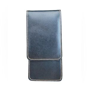 Lillian Vernon Simple Elegant Black Leather Wallet Snap Closure Coin Zip Pocket